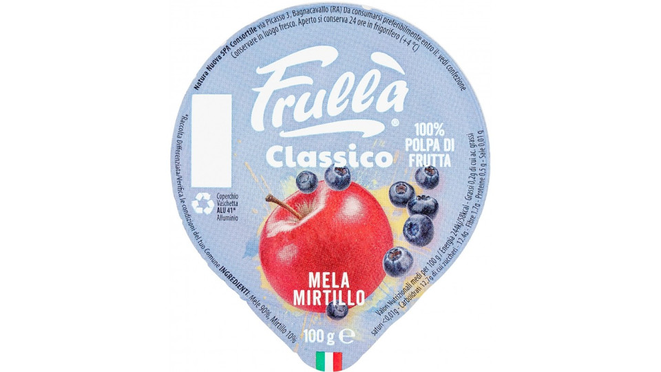 Natura frulla polpa mela e mirtillo - gr.100