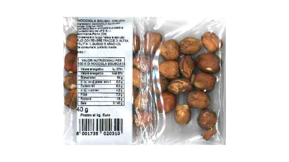 Life nocciole sgusciate gr.40