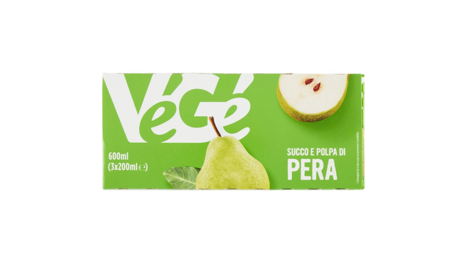 VéGé Succo e Polpa di Pera 3 x 200 ml