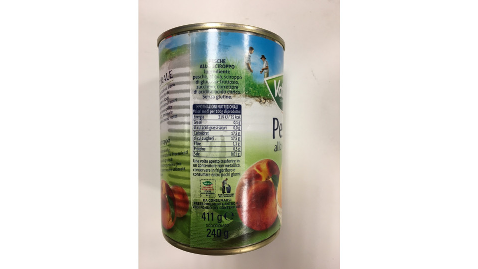 Valfrutta pesche sciroppate - gr.411