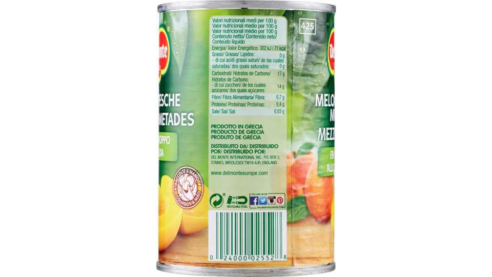 Del monte pesche sciroppate - gr.420