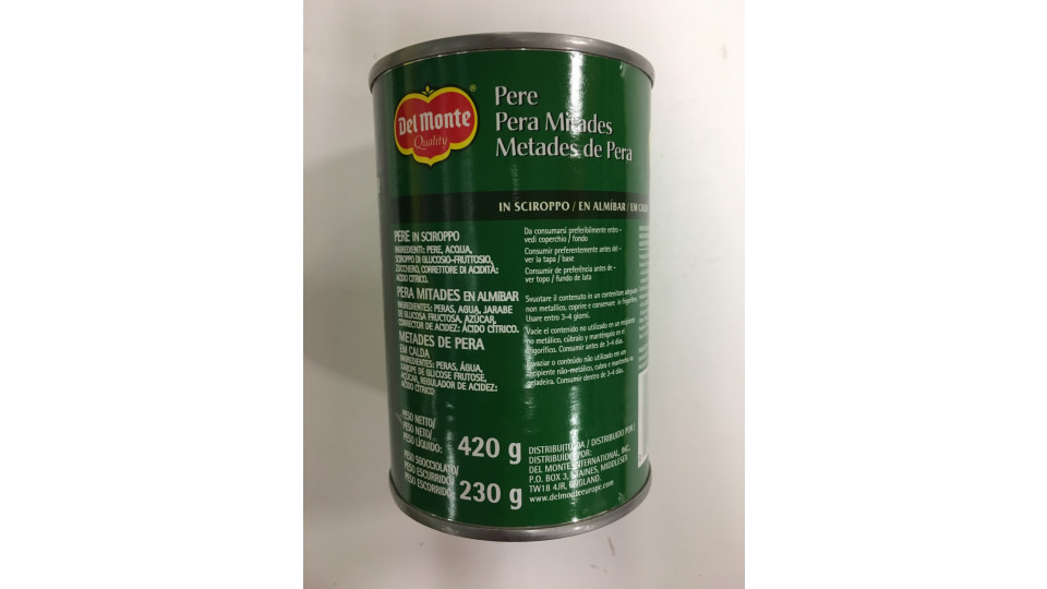 Del monte pere sciroppate - gr.420