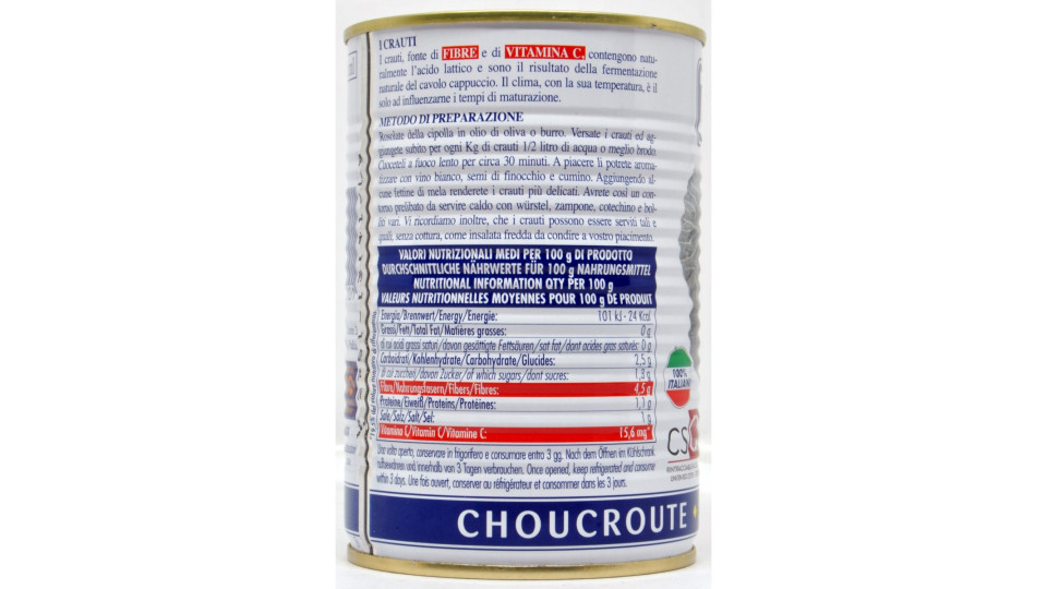 Zuccato Crauti al naturale 385 g