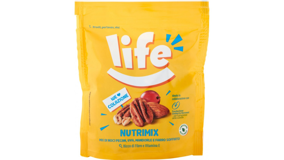 Life Nutrimix Mix di Noci di Pecan, Uva, Mandorle e Farro...