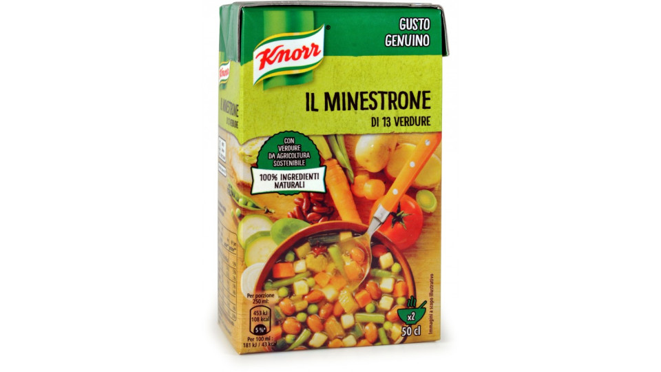 Knorr minestrone tradizionale in brick - ml.500