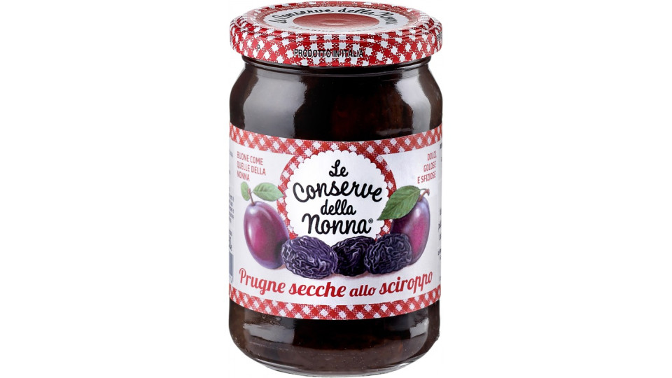 Le conserve della nonna prugne secche sciroppate - gr. 320