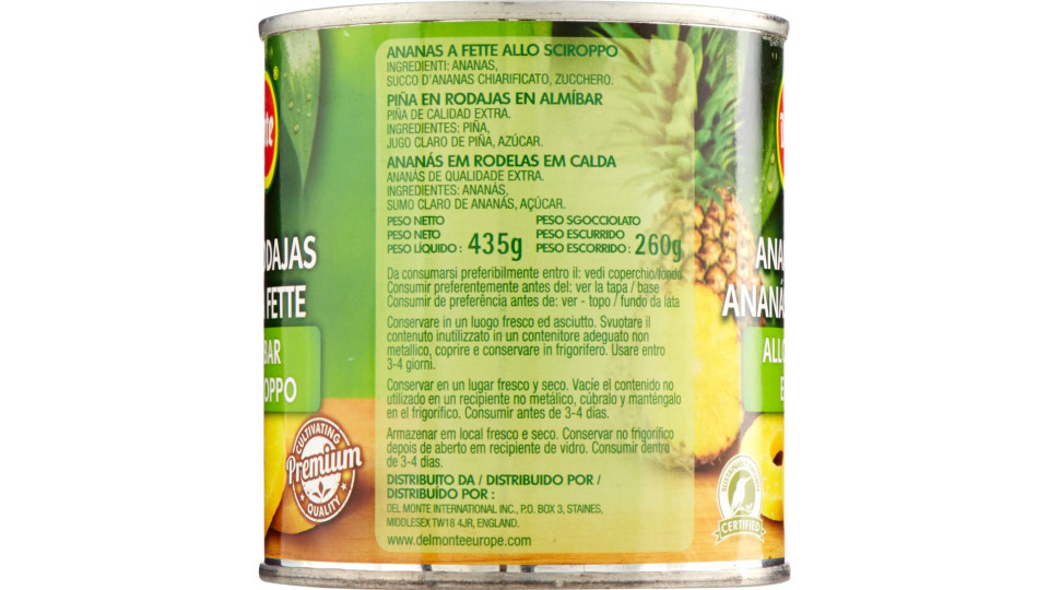 Del monte ananas sciroppo - gr.432