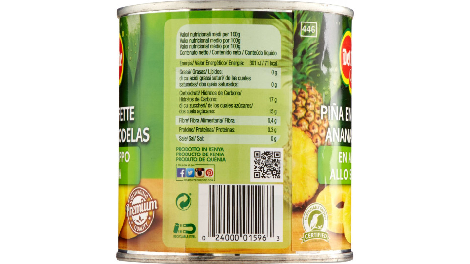 Del monte ananas sciroppo - gr.432