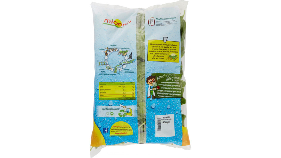 Mioorto le Bontà dell'Orto Spinaci 400 gr.