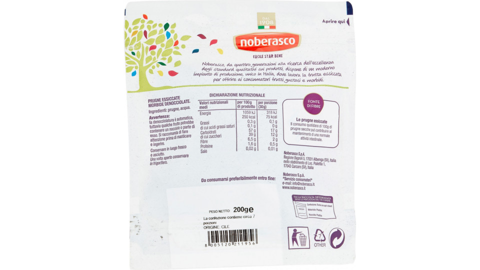 Noberasco prugne denocciolate gr.200