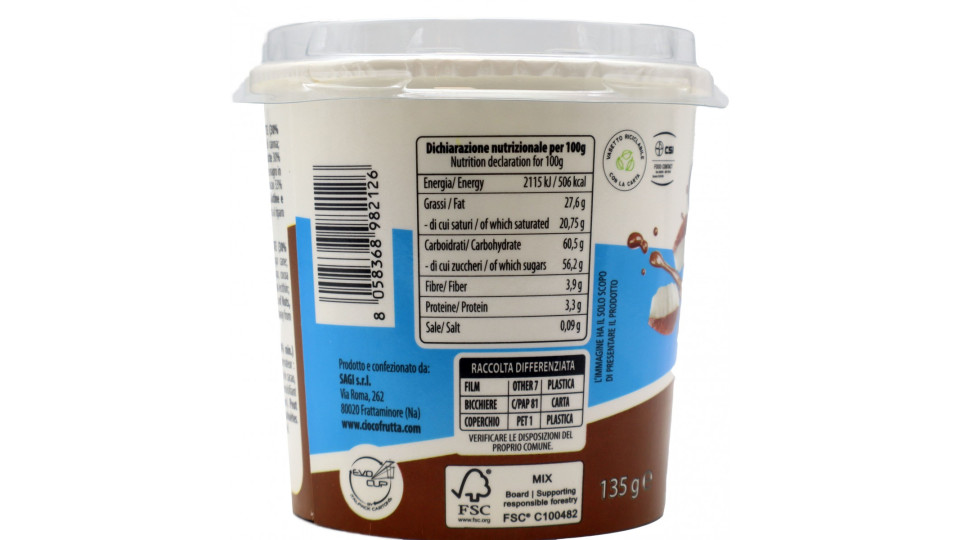 Sagi Ciocofrutta cocco ricoperto di cioccolato al latte gr.135