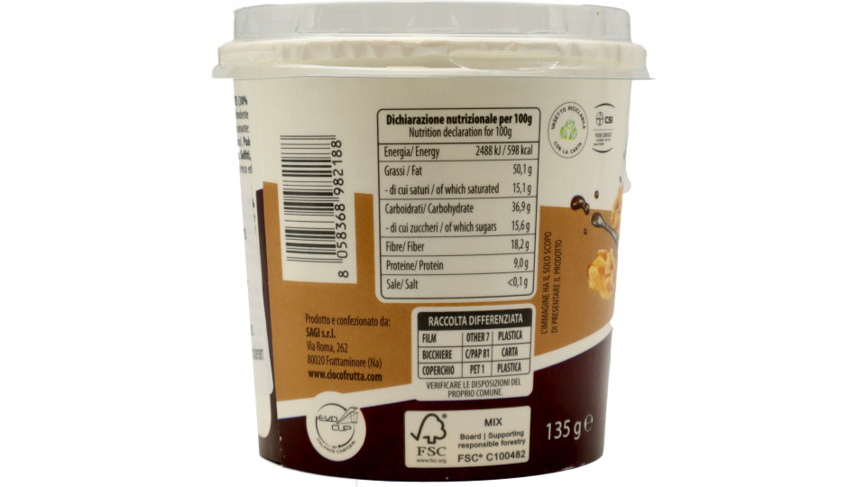 Sagi Ciocofrutta noci ricoperte di cioccolato fondente gr.135