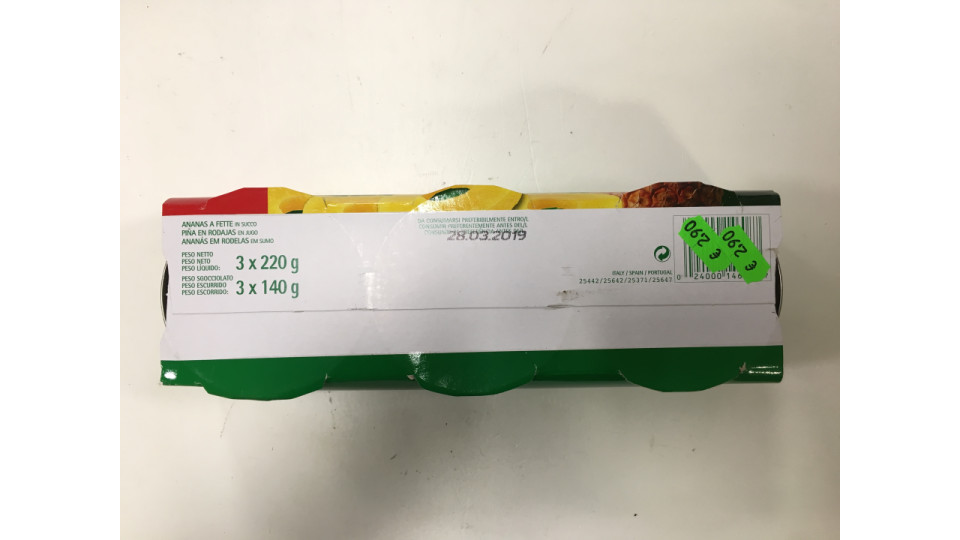 Del monte ananas naturale - gr.220 x3