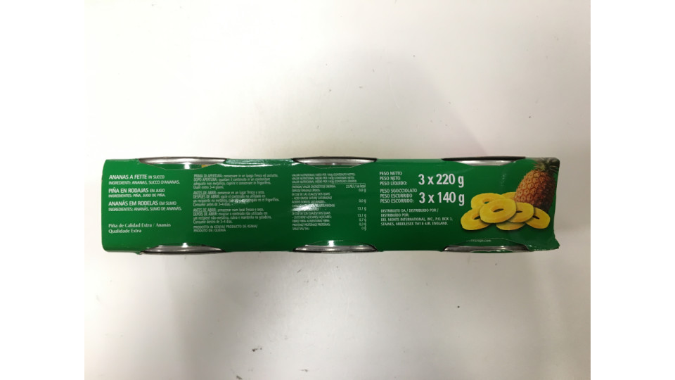 Del monte ananas naturale - gr.220 x3