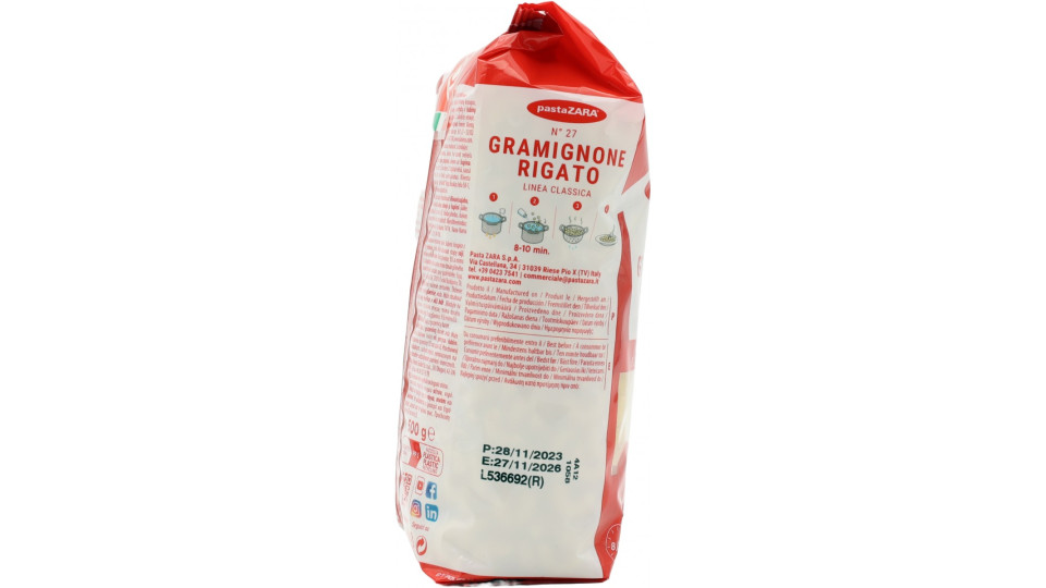 Zara pasta gramignone rigato gr.500