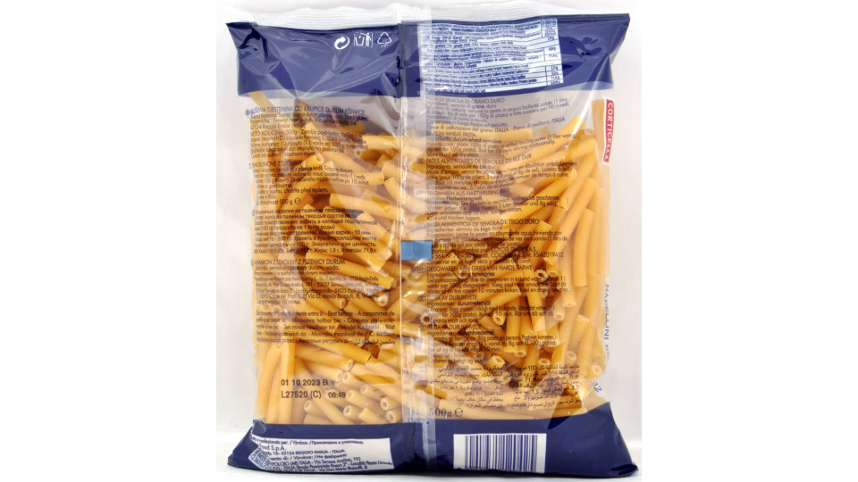 Corticella pasta napellini rigati n.42 gr.500