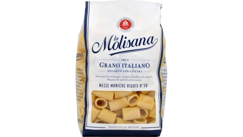 La molisana pasta mezze maniche rigate n.38 gr.500