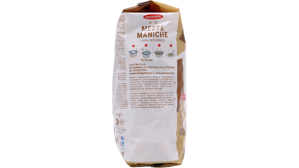 Zara pasta mezze maniche integrale gr.500