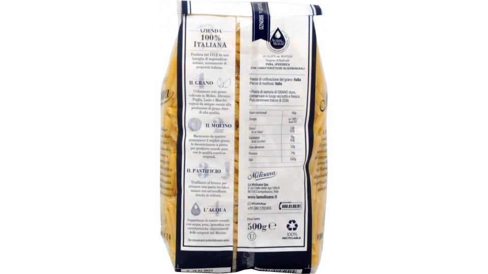 La molisana pasta penne mezzanine n.24 gr.500