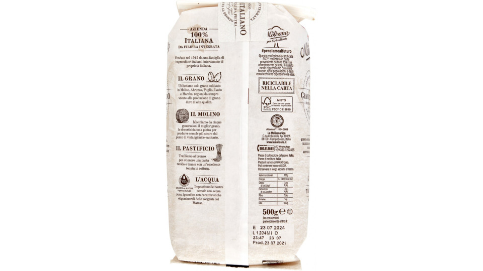 La Molisana pasta tubetti n.48 gr.500