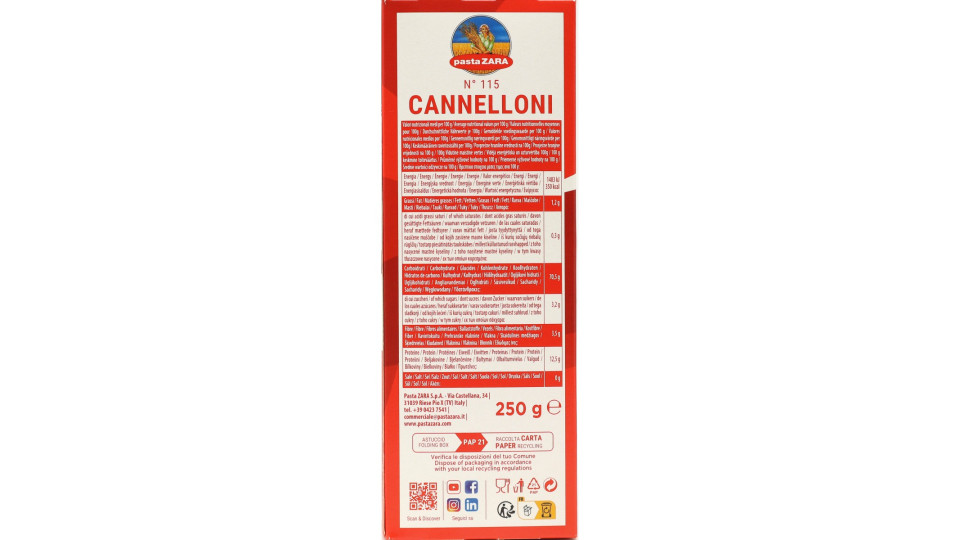 Zara cannelloni gr.250