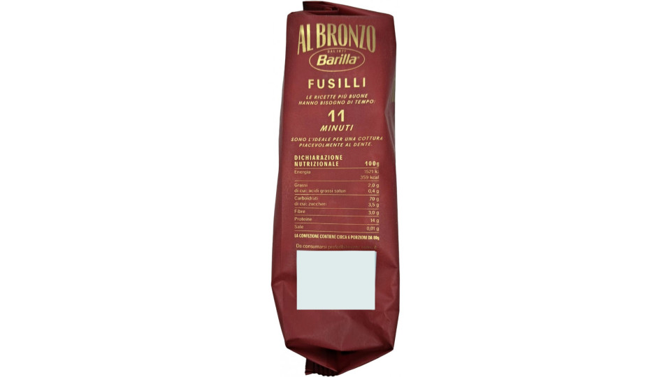 Barilla Al Bronzo Pasta Fusilli 500g