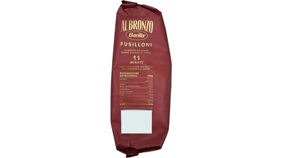 Barilla Al Bronzo Pasta Fusilloni 500g