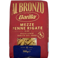 Barilla Al Bronzo Pasta Mezze Penne Rigate 500g