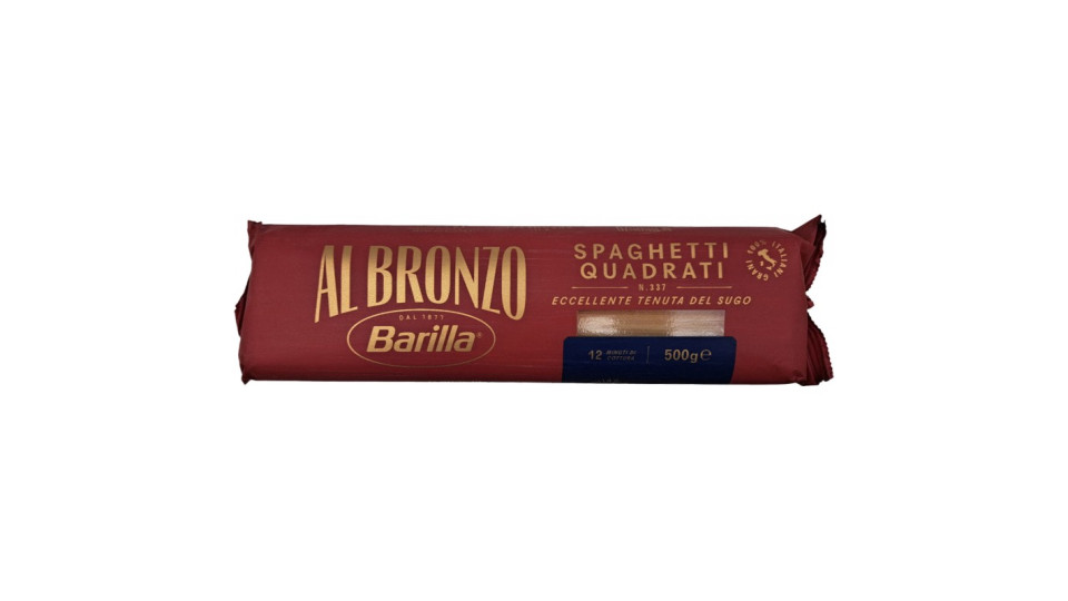 Barilla Al Bronzo Pasta Spaghetti Quadrati 500g
