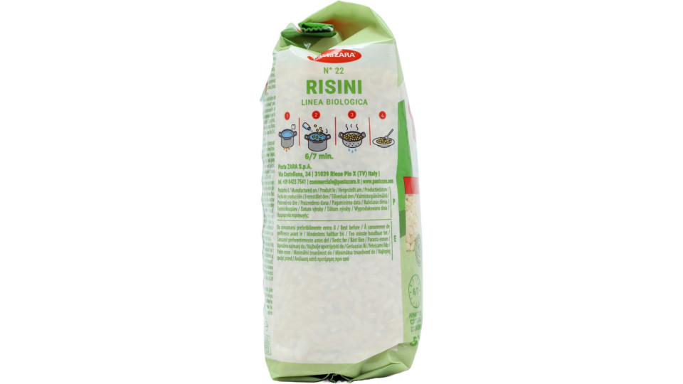 Zara pasta risini bio gr.500