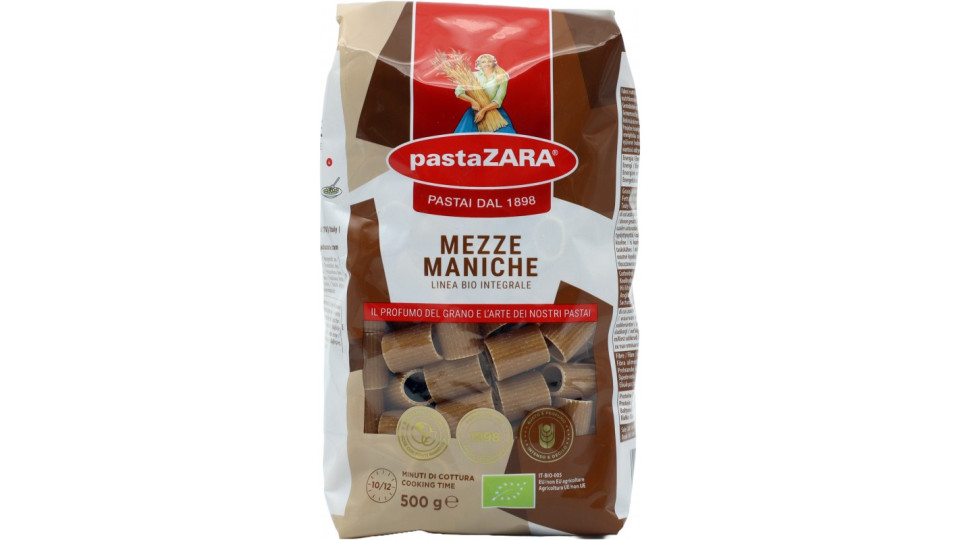 Zara pasta mezze maniche integrali bio gr.500