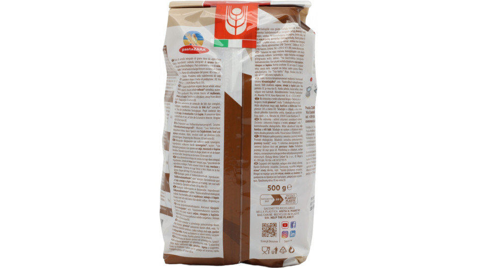 Zara pasta mezze maniche integrali bio gr.500