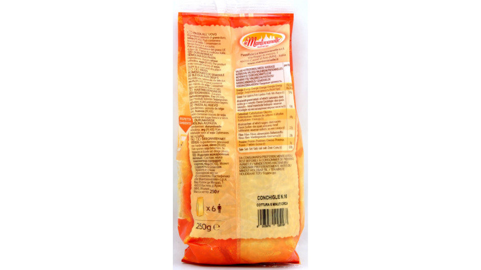 Le mantovanelle conchiglie n.16 gr.250