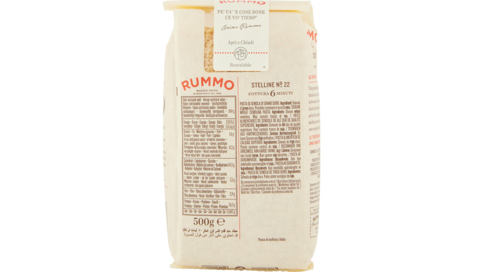 Rummo pasta Stelline N° 22 500 gr.