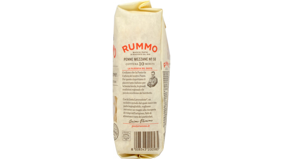 Rummo pasta penne mezzane n.58 gr.500