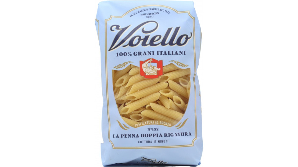Voiello Pasta La Penna Doppia Rigatura N°152 grani 100%...