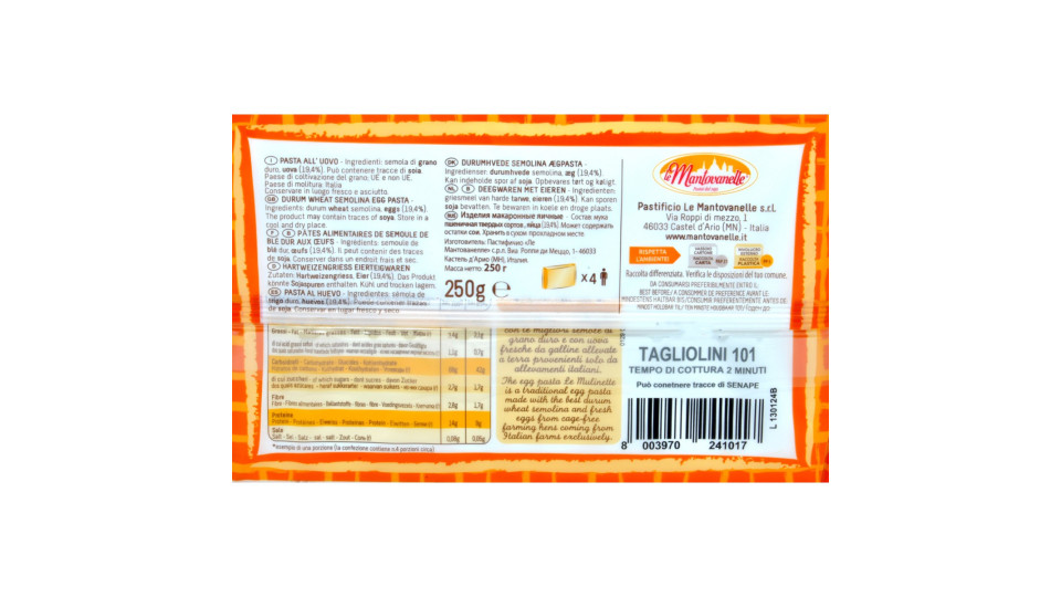 Le mantovanelle tagliolini n.101 gr.250
