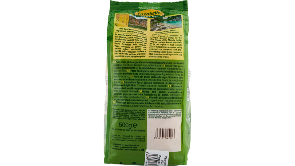Farabella penne corte senza glutine gr.500