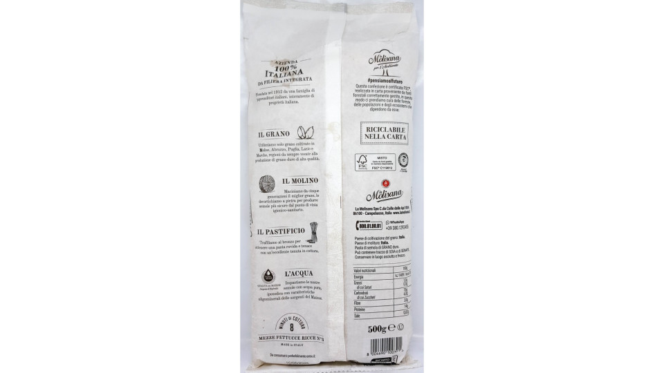 La molisana pasta tripoline lunghe n.3 gr.500