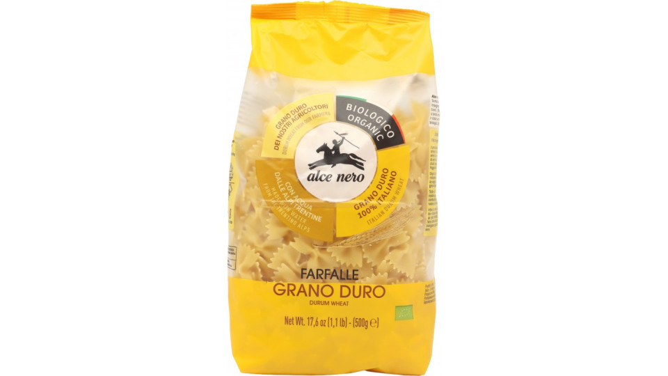 alce nero Farfalle Grano Duro 500 g