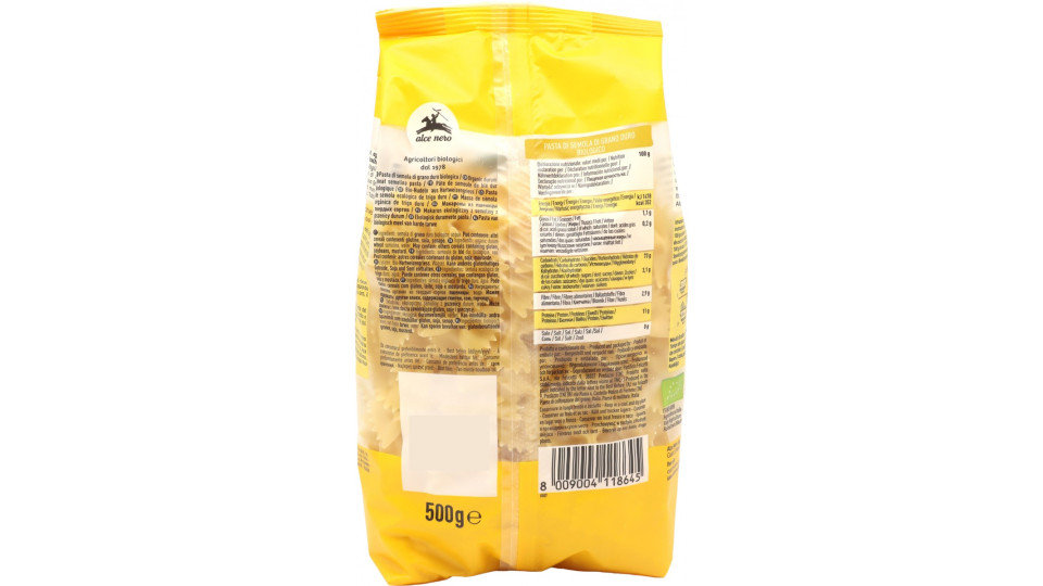 alce nero Farfalle Grano Duro 500 g