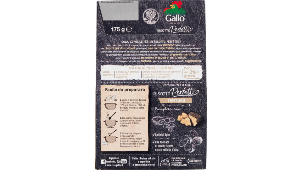 Gallo Risotto Perfetto Tartufo 175 gr.