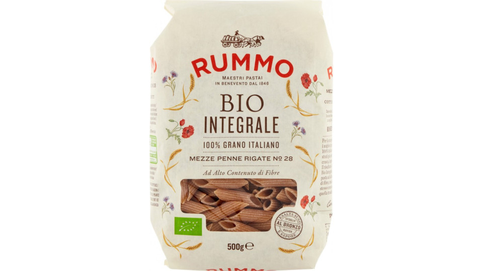 Rummo Bio Integrale Mezze Penne Rigate N° 28 500 g