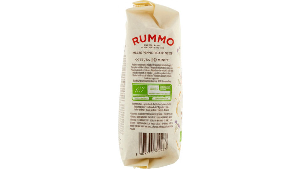 Rummo Bio Integrale Mezze Penne Rigate N° 28 500 g