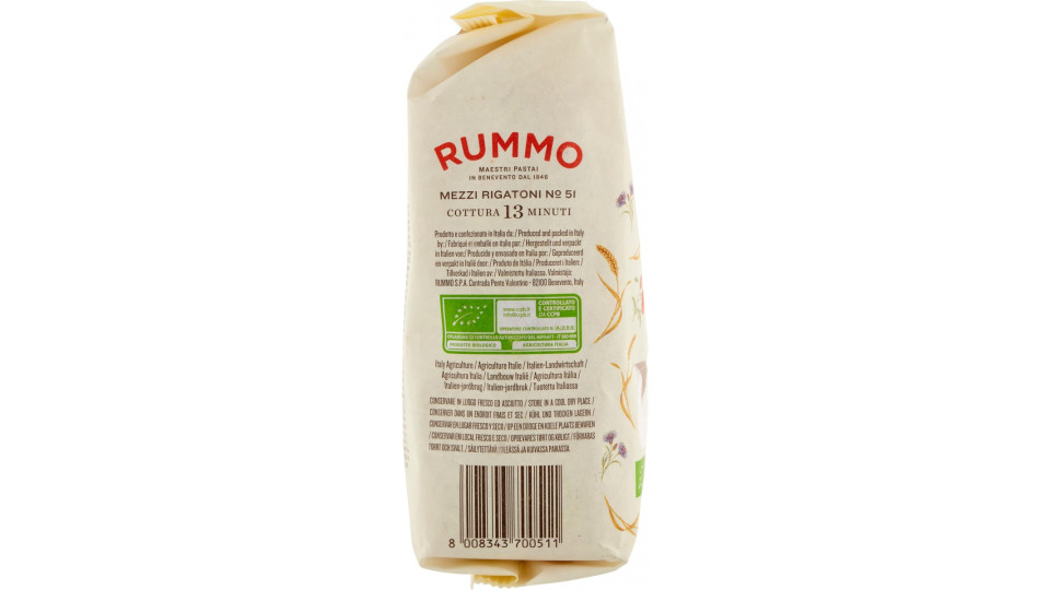 Rummo pasta Bio Integrale Mezzi Rigatoni N° 51 500 gr.