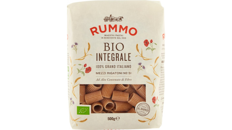 Rummo pasta Bio Integrale Mezzi Rigatoni N° 51 500 gr.