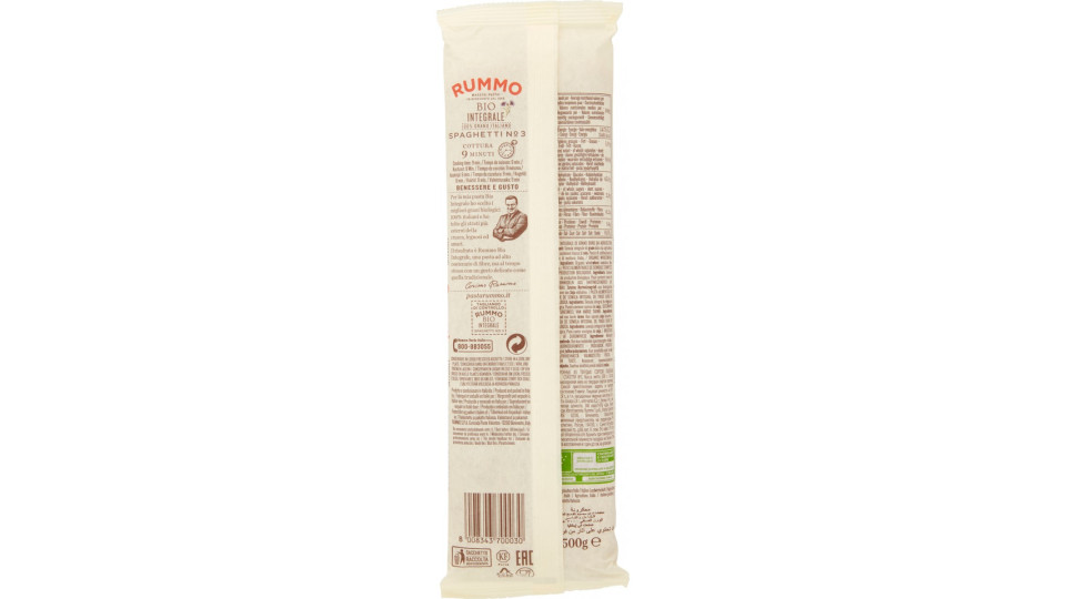 Rummo pasta Bio Integrale Spaghetti N° 3 500 gr.