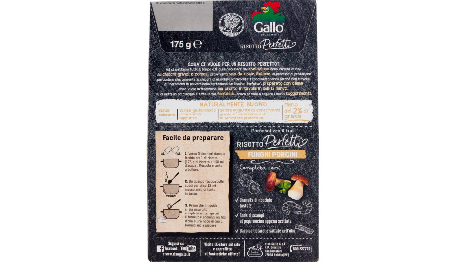 Gallo Risotto Perfetto Funghi Porcini 175 gr.