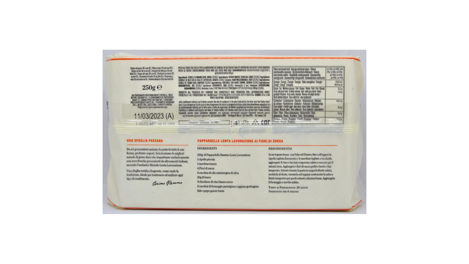 Rummo pasta all'uuovo pappardelle n.101 gr.250