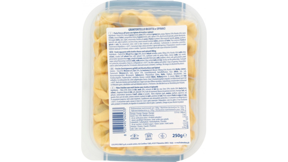 Fini i Granclassici Grantortello Ricotta e Spinaci 250 g